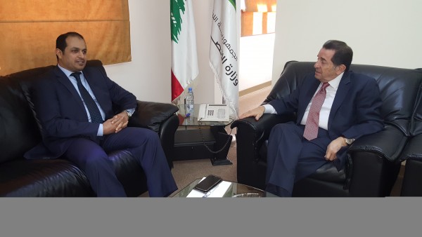 1447165151_MinisterofTelecommunicationsBoutrosHarbmeetsAmbassadorofUAE1